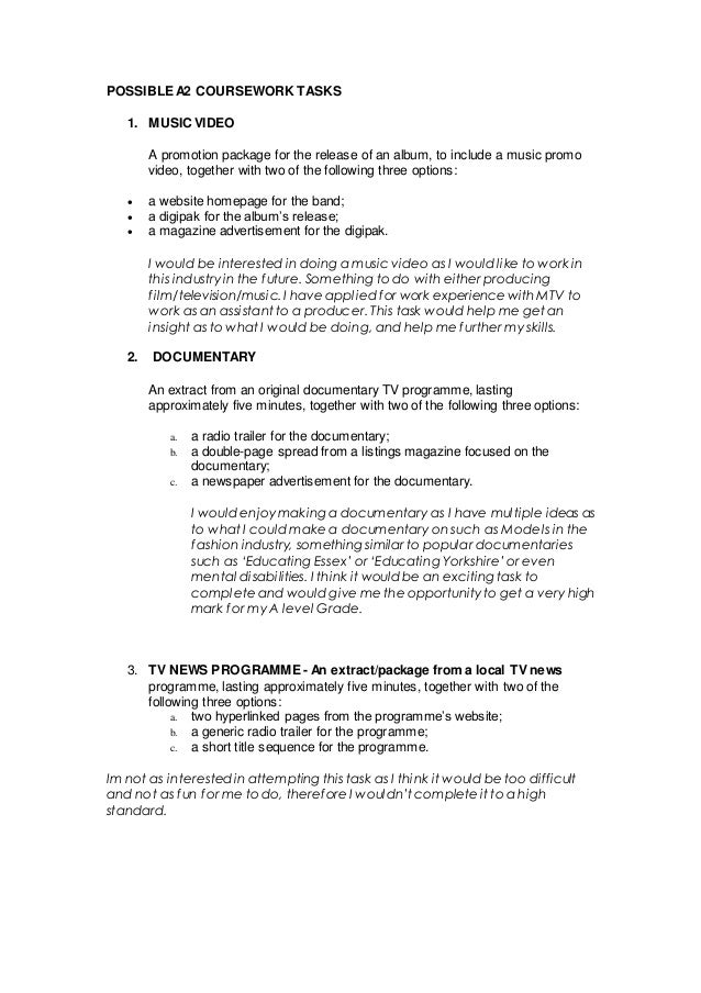 Coursework task picture