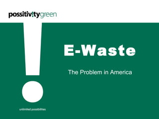 E-Waste
The Problem in America
 