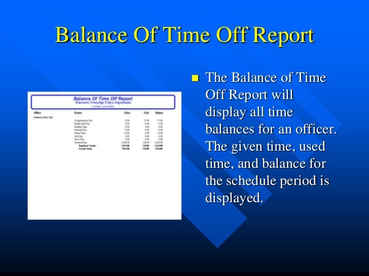 Police Officer s Scheduling System
