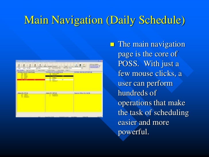 Police Officer s Scheduling System