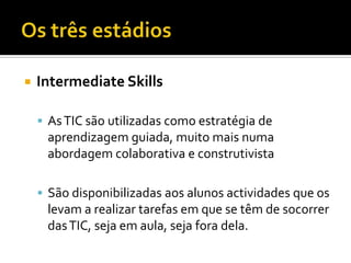 Os professores e os modelos de assimilação da Tecnologia