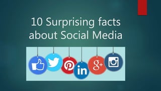 10 Surprising facts
about Social Media
 