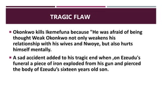 Aristotle concept of tragedy and relate it to with novel Things Fall A ...