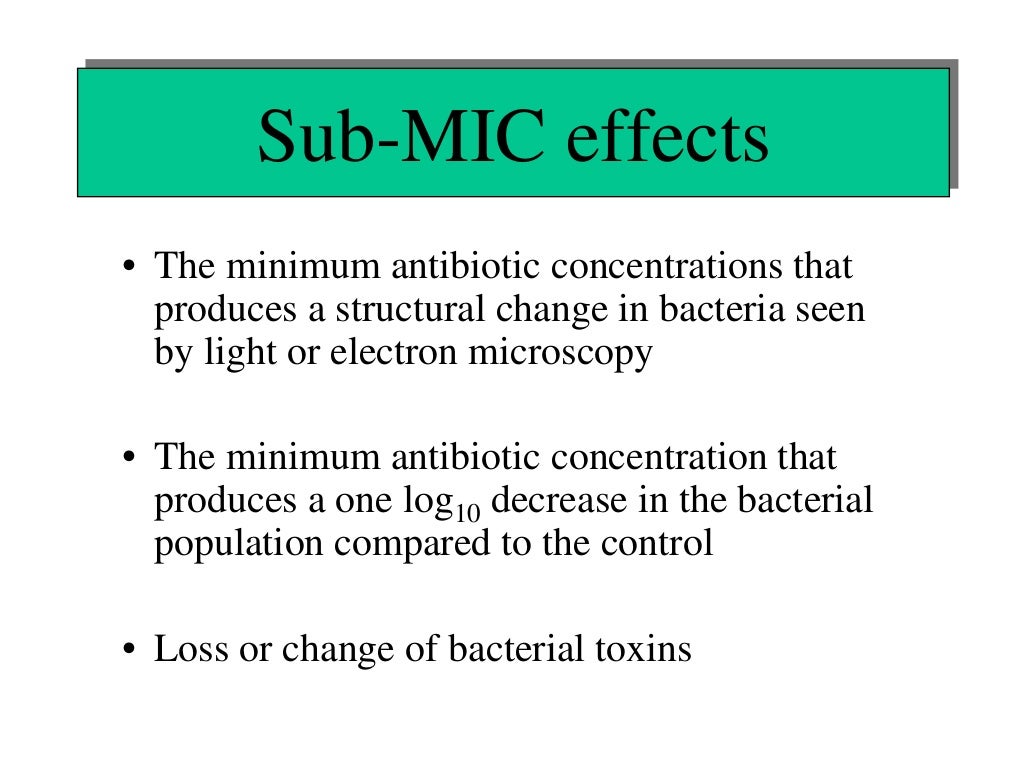 Post antibioticsubmiceffects