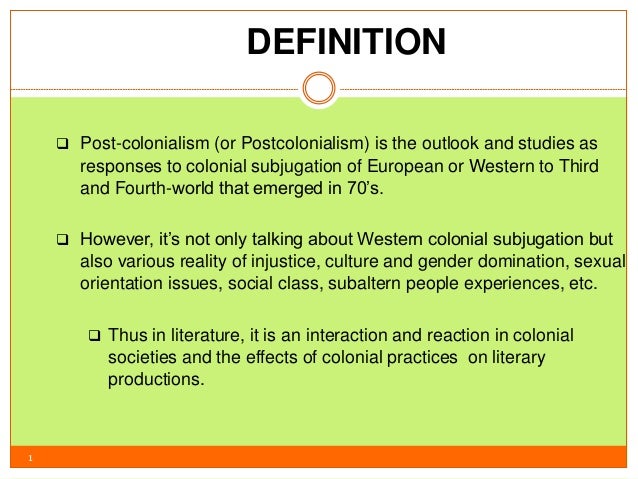 Defining A Post Colonial Identity