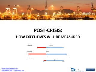 contact@industreams.com
InduStreams.com & Port-Investor.com
POST-­‐CRISIS:	
  	
  
HOW	
  EXECUTIVES	
  WILL	
  BE	
  MEASURED	
  
	
  
	
  
 