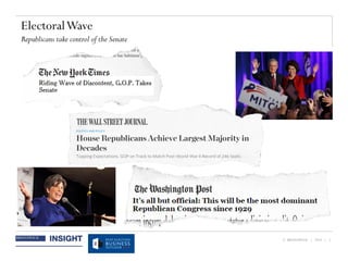 © BRUNSWICK | 2014 | 1
ElectoralWave
Republicans take control of the Senate
 