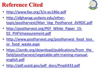 Post Harvest Management of Vegetables Crops