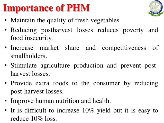 Post harvest management of vegetables pdf