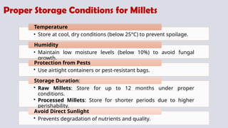 Post-harvest management of millet grains | PPTX