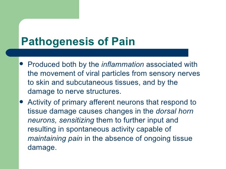 Post herpetic neuralgia