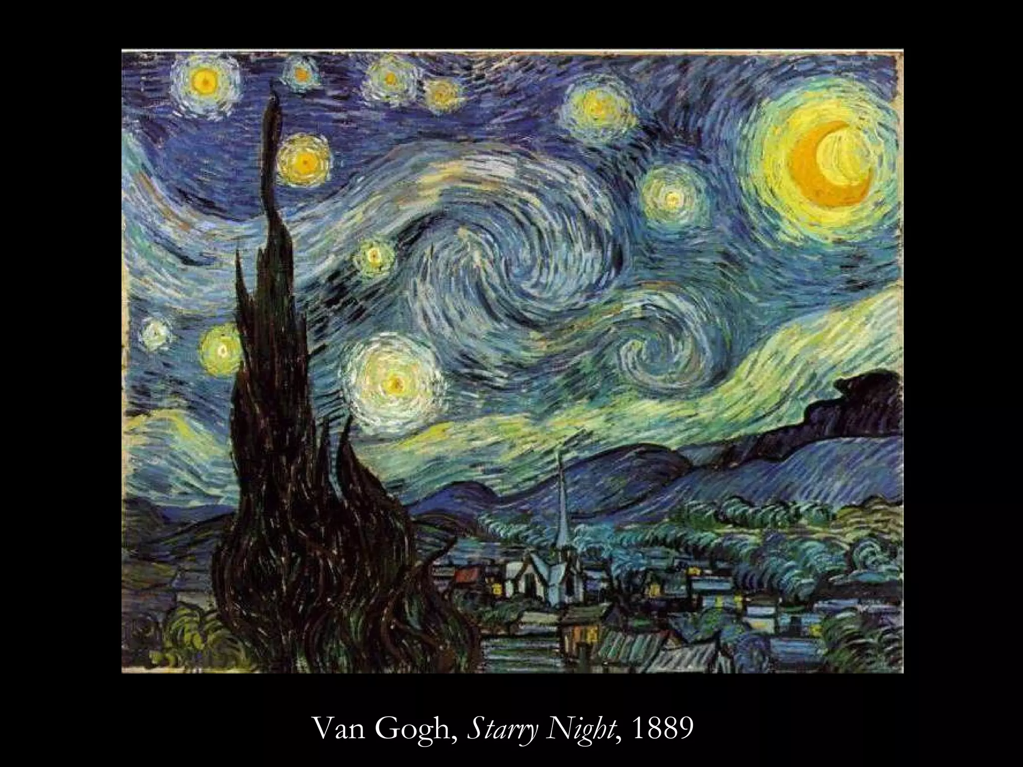 Van Gogh,  Starry Night , 1889 