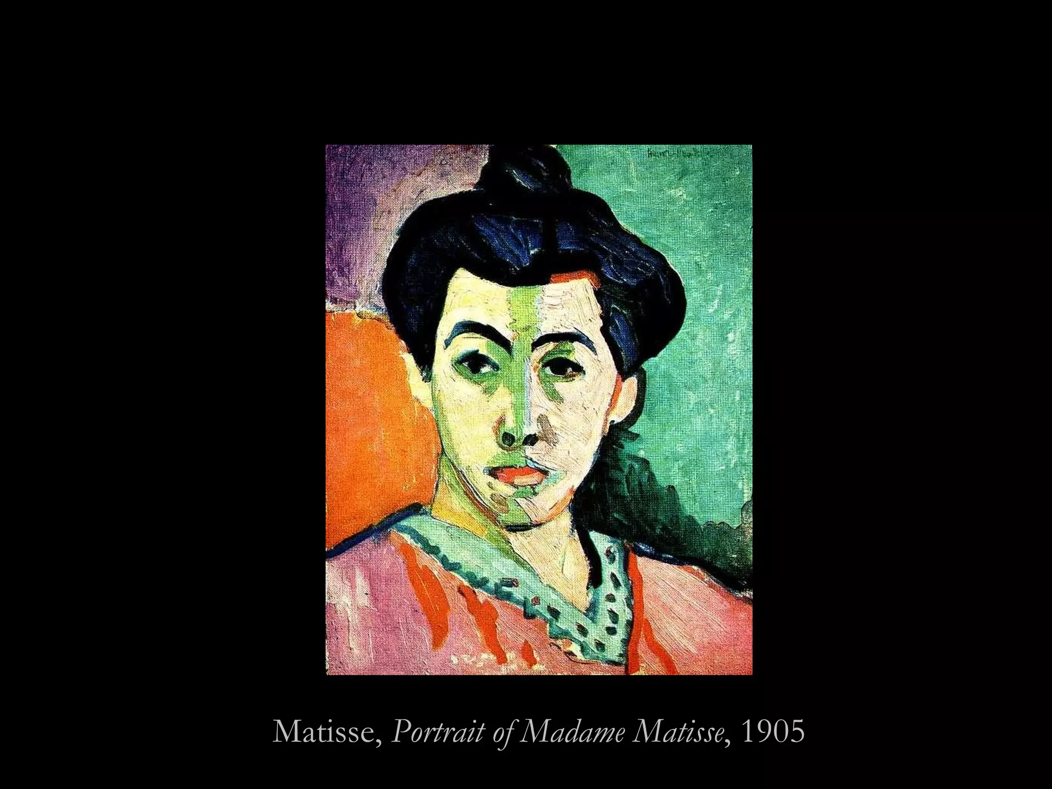 Matisse,  Portrait of Madame Matisse , 1905 