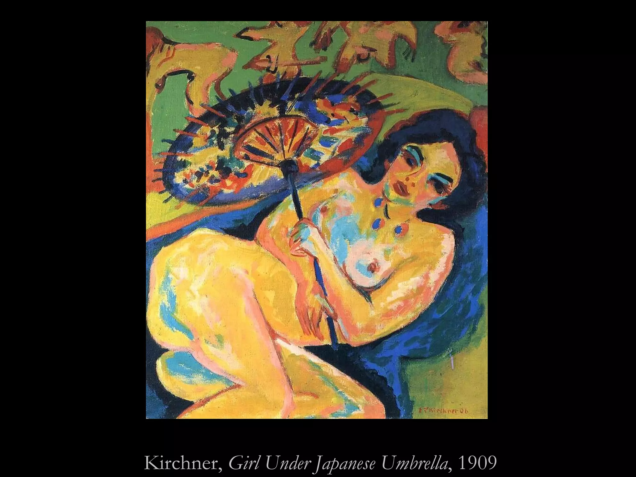 Kirchner,  Girl Under Japanese Umbrella , 1909 