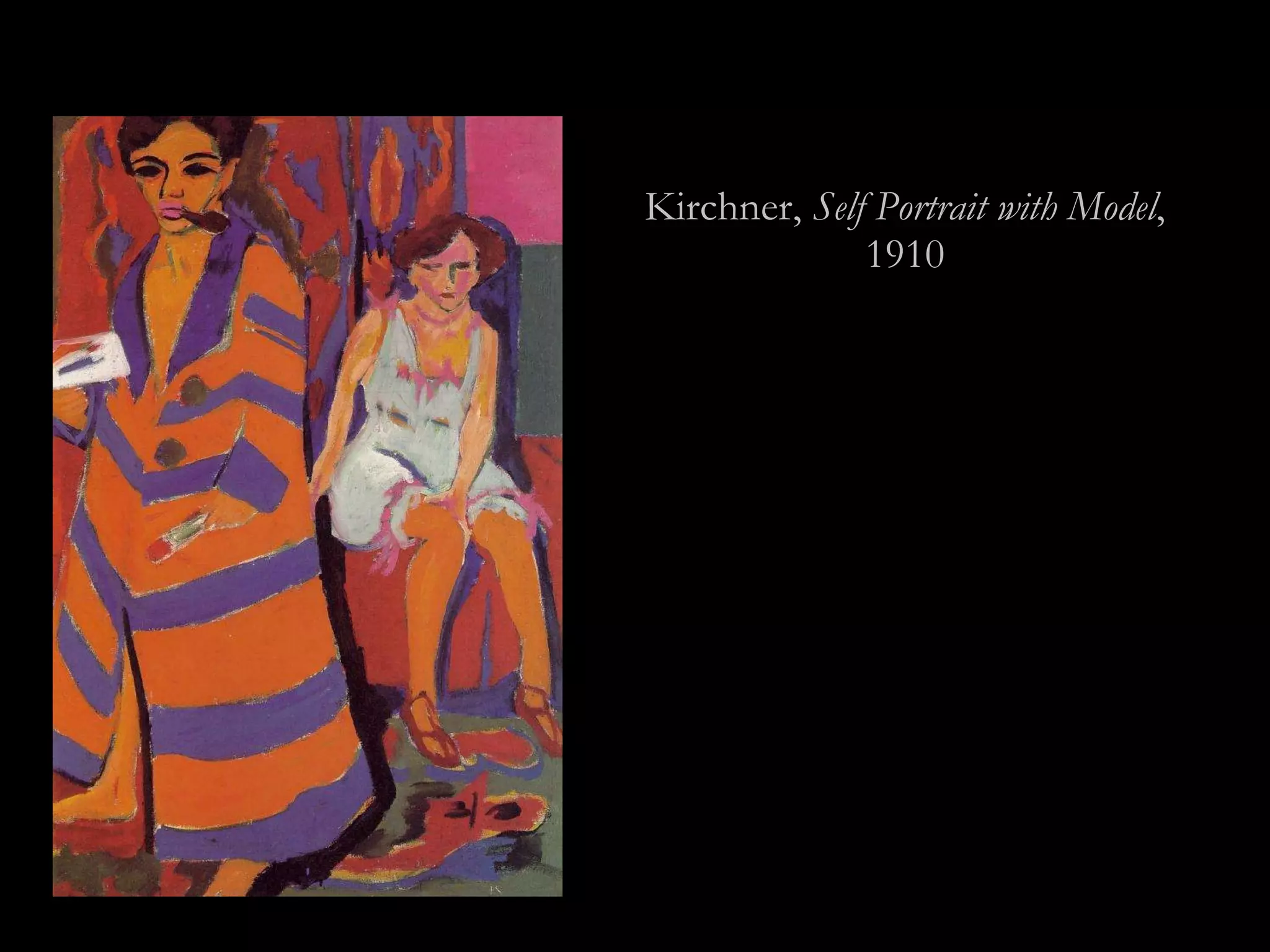 Kirchner,  Self Portrait with Model , 1910 