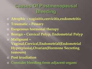 Post Menopausal Bleeding