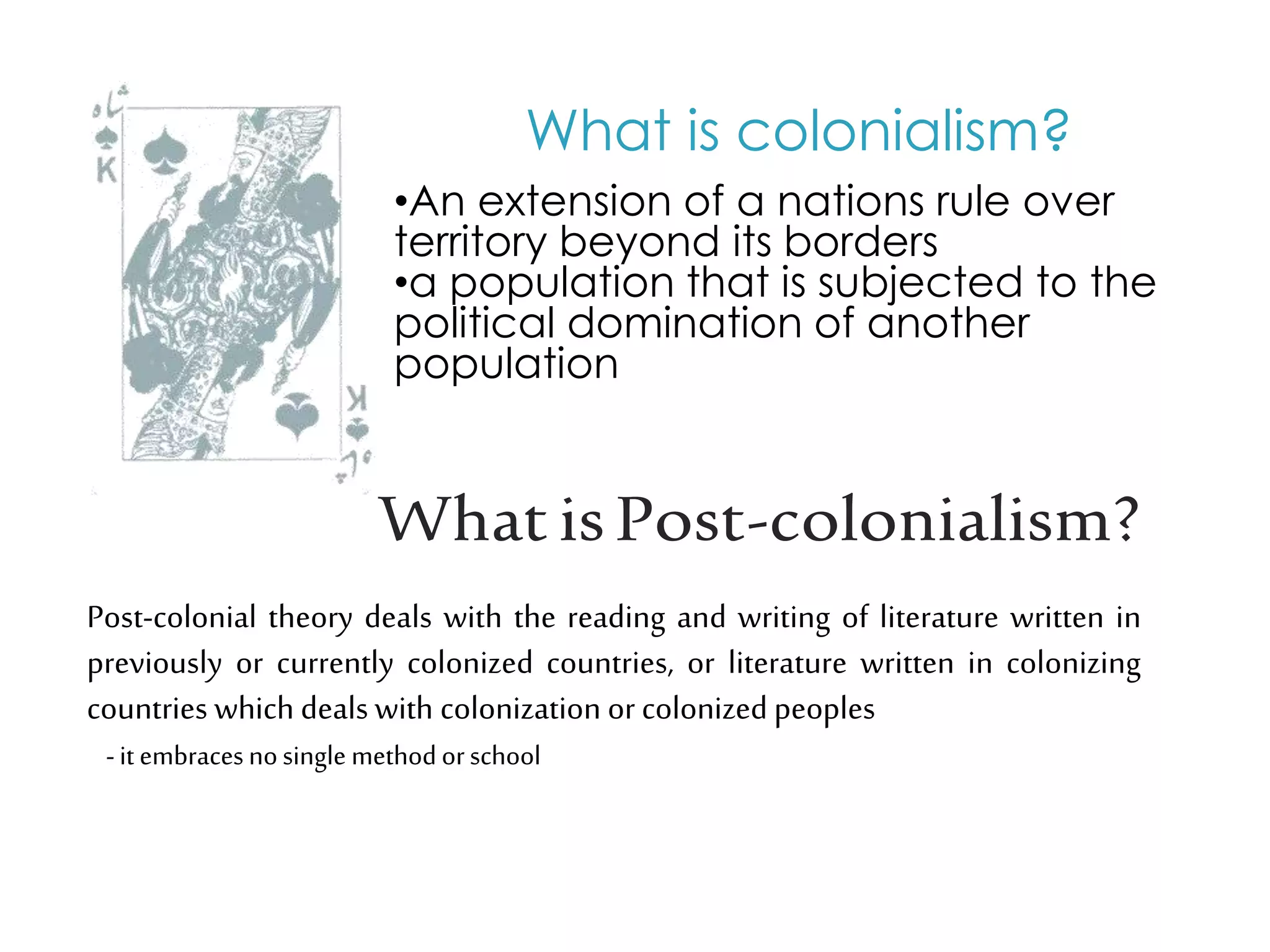Modernism and the Post-Colonial Modernist Literature and