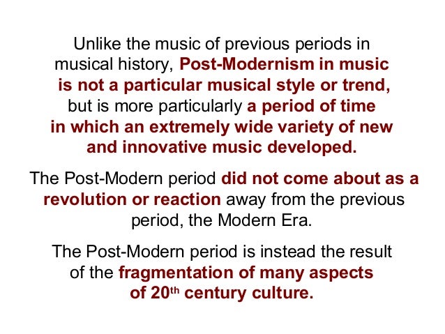 modernism music essay