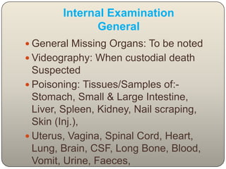 Internal Examination of AbdomenPeritoneum Abdominal Cavity Abdominal Organs Pelvic Cavity 