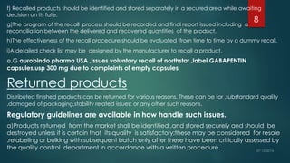 gabapentin and recall