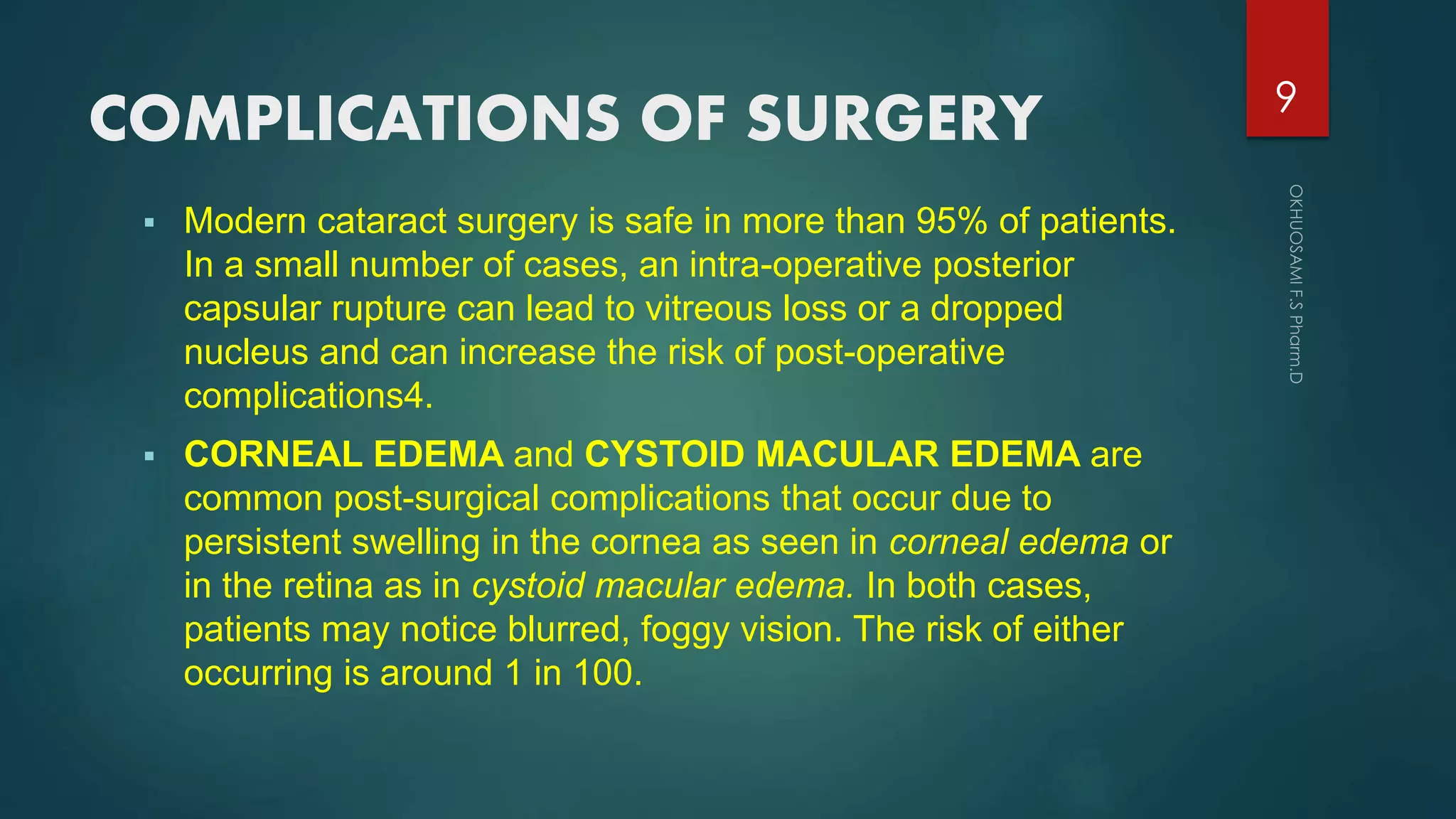 Post operative-corneal-edema | PPTX