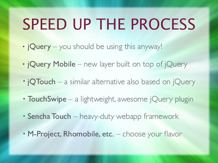 Post PC - Website Development in a Mobile, Touch-based World slideshare - 웹