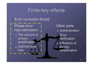 Post processing for quantum key distribution | PDF