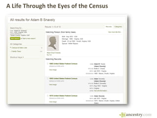 A Life Through the Eyes of the Census
 