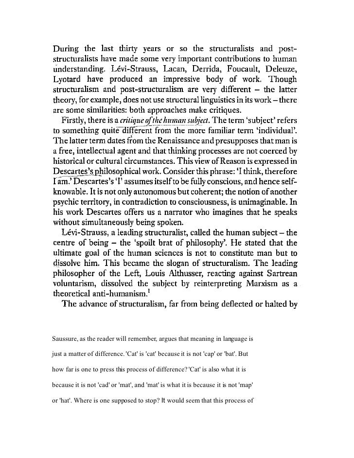 Deconstructionism essay