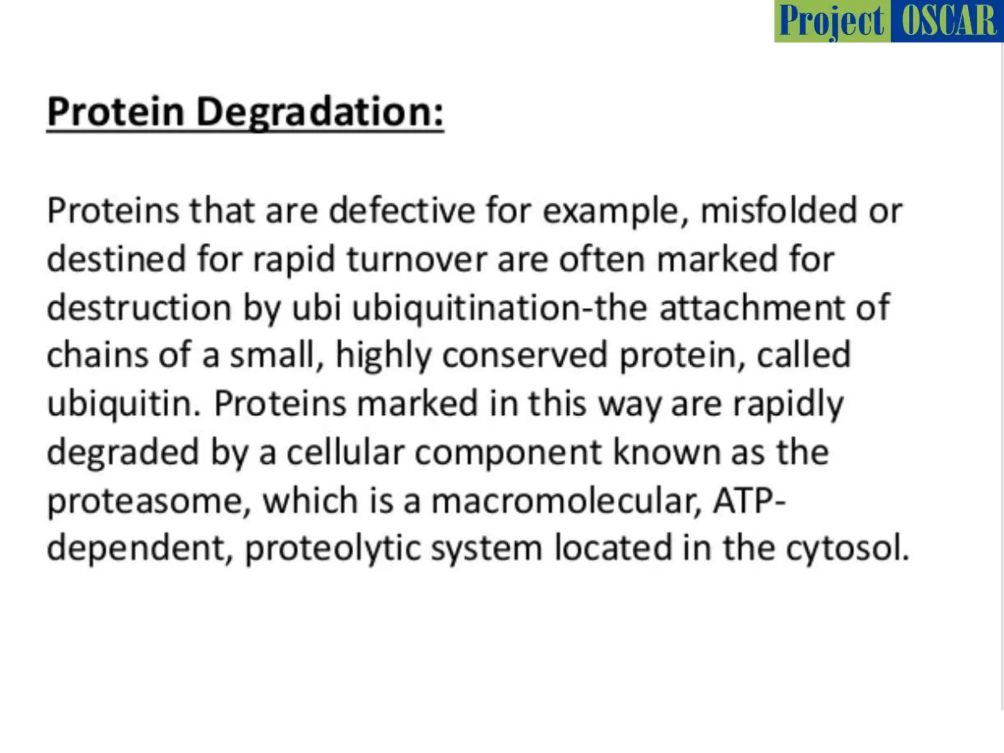 Post translational modification