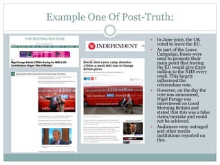 Promoting Truth Post truth presentation 3 | PPTX