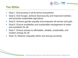 Investing in equitable and sustainable solutions for a post-2015 world