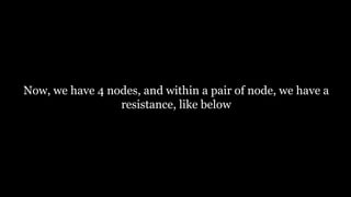 Now, we have 4 nodes, and within a pair of node, we have a
resistance, like below
 