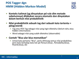Contoh Tag Problem Pos tagger | PPTX