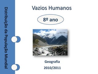 Vazios Humanos 8º ano Distribuição da População Mundial Geografia 2010/2011 