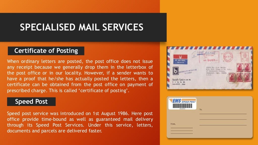 Postal and courier services