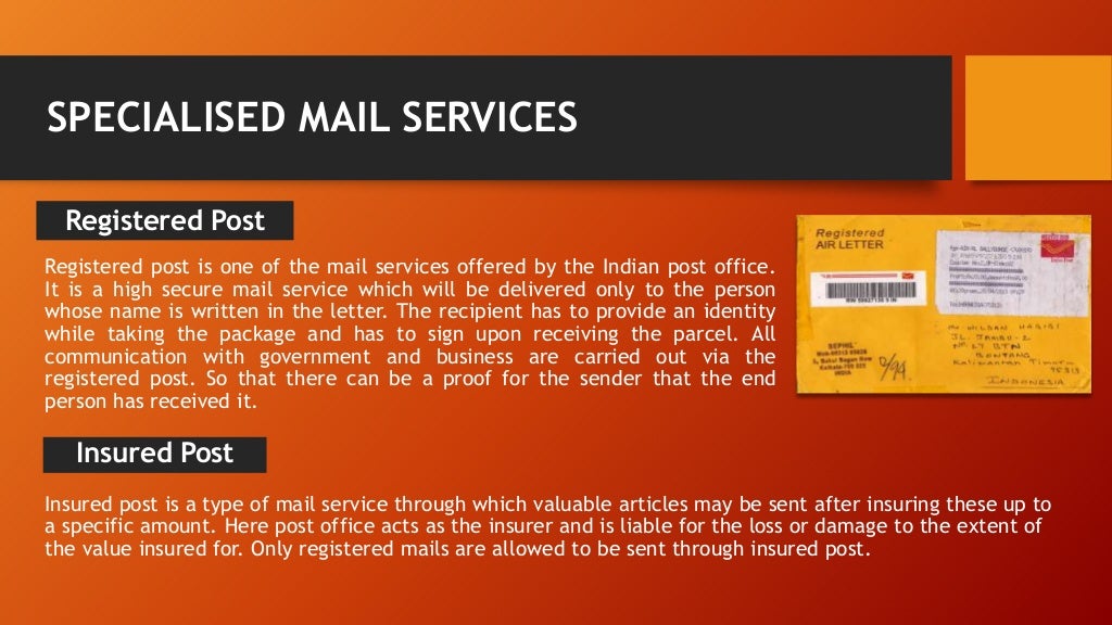 Postal and courier services