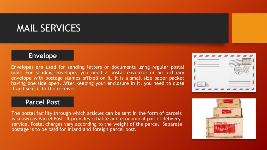 Postal and courier services