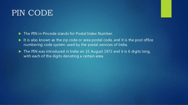 Postal Code of India bskud