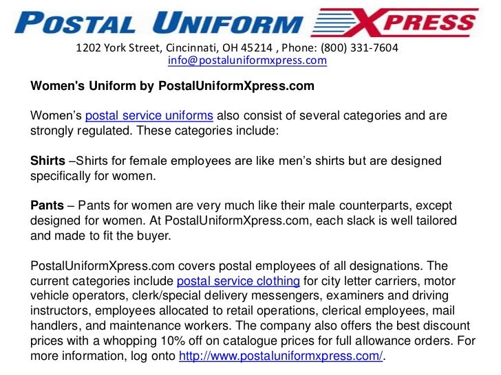 Postal Uniforms What is Offered as USPS Worker Apparel