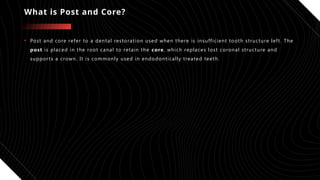 Post and Core in operative dentistry.pptx