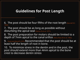 Post and Core presentation.pIN DENSITRYptx | PPTX