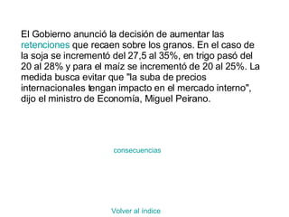 PRODUCCION AGRICOLA EN ARGENTINA Y EL CONFLICTO DEL CAMPO | PPT