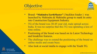 Mahindra EarthMaster Case Study | PPT