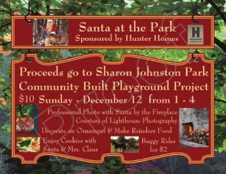 Santa at the Park Postcard proof