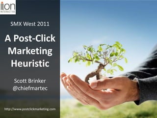 SMX West 2011 A Post-Click Marketing Heuristic Scott Brinker @chiefmartec http://www.postclickmarketing.com 