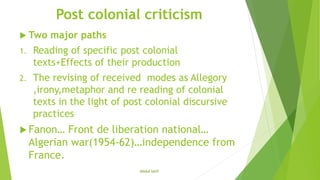 Postcolonial and new criticism presentation | PPTX