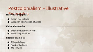 Postcolonialism | Modern Literary Criticism | | PPTX