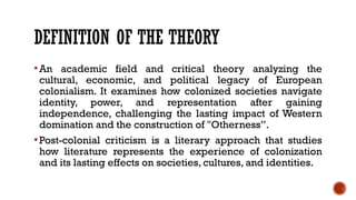 Exploring Post-Colonial Theory and Filipino National Identity through ...