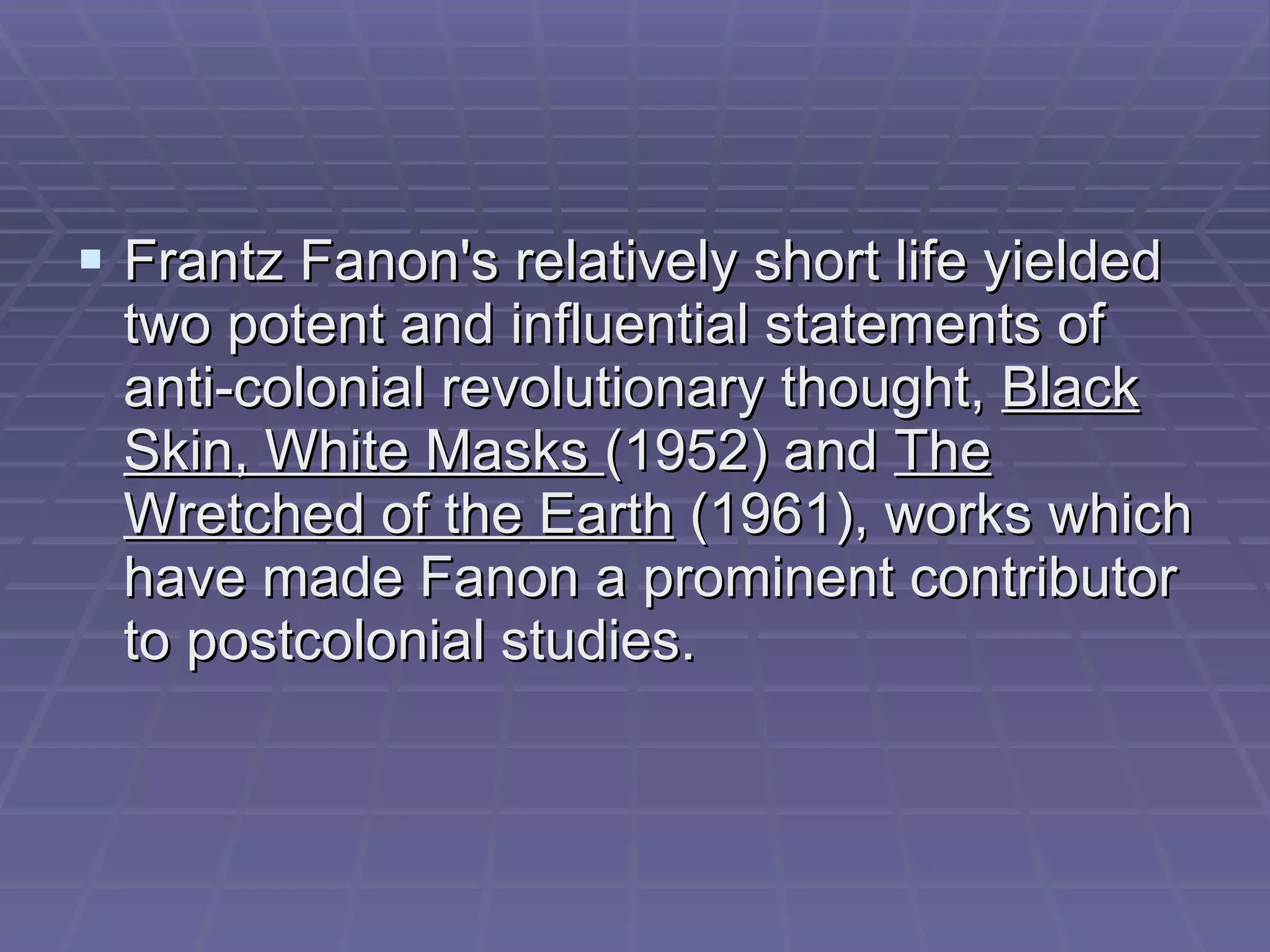 Postcolonialism: The Critical Lens ► Examining colonizers/colonized relationship in literature  ■  Is the work pro/anti colonialist? Why?  ■  Does the text reinforce or resist colonialist ideology? ►   Explore the dynamics of colonization through literary works ■  How did it come about? How did it end? How does the text explain this? 